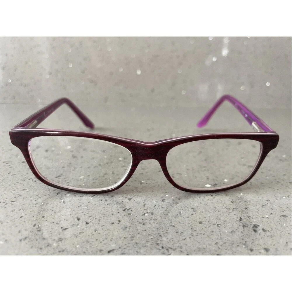 Lagino ET3824 Eyeglasses Frames ONLY 47-17-130 - Italy purple full rim rectangle